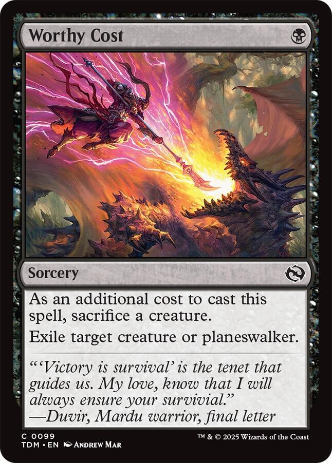 Image for Worthy Cost (99) - Magic: The Gathering