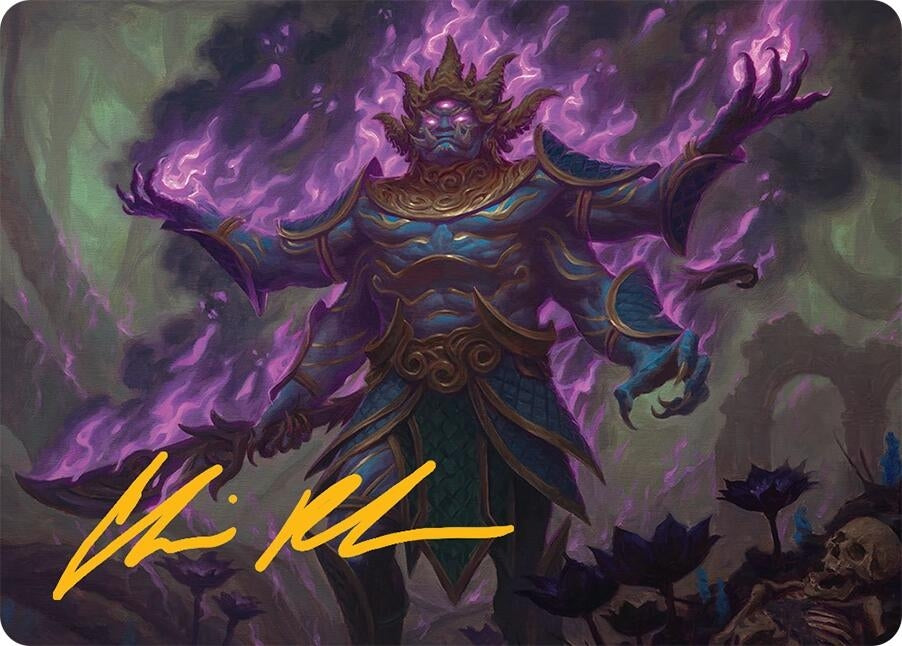 Image for Rot-Curse Rakshasa Art Card (13/54) (Gold-Stamped Signature) (13) (AATDM) - Magic: The Gathering