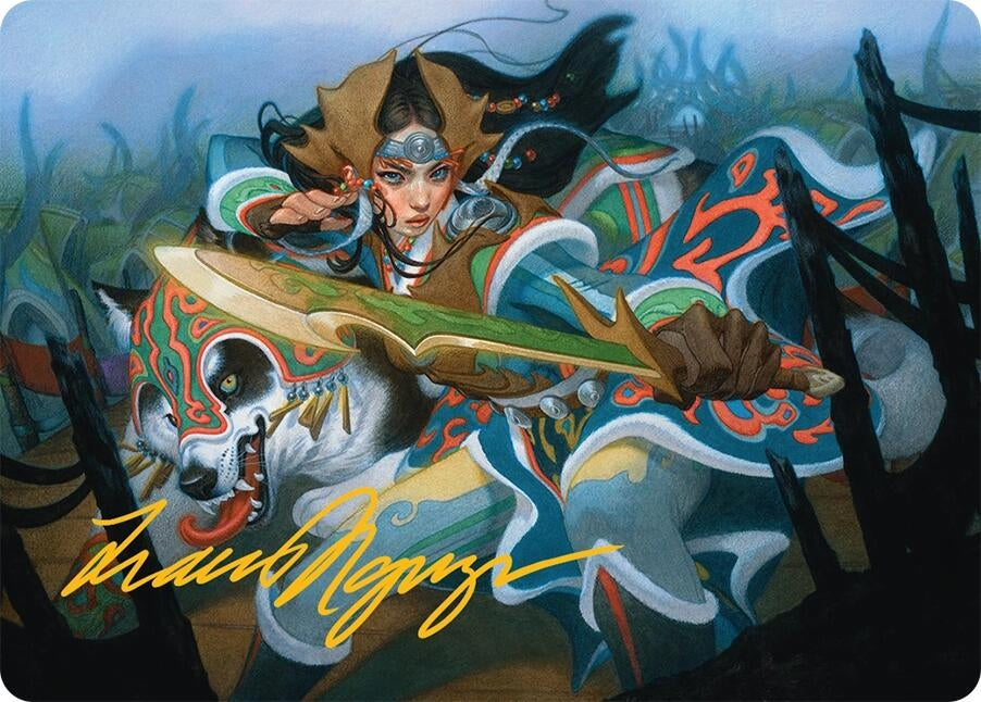 Image for Eshki Dragonclaw Art Card (23/54) (Gold-Stamped Signature) (23) (AATDM) - Magic: The Gathering