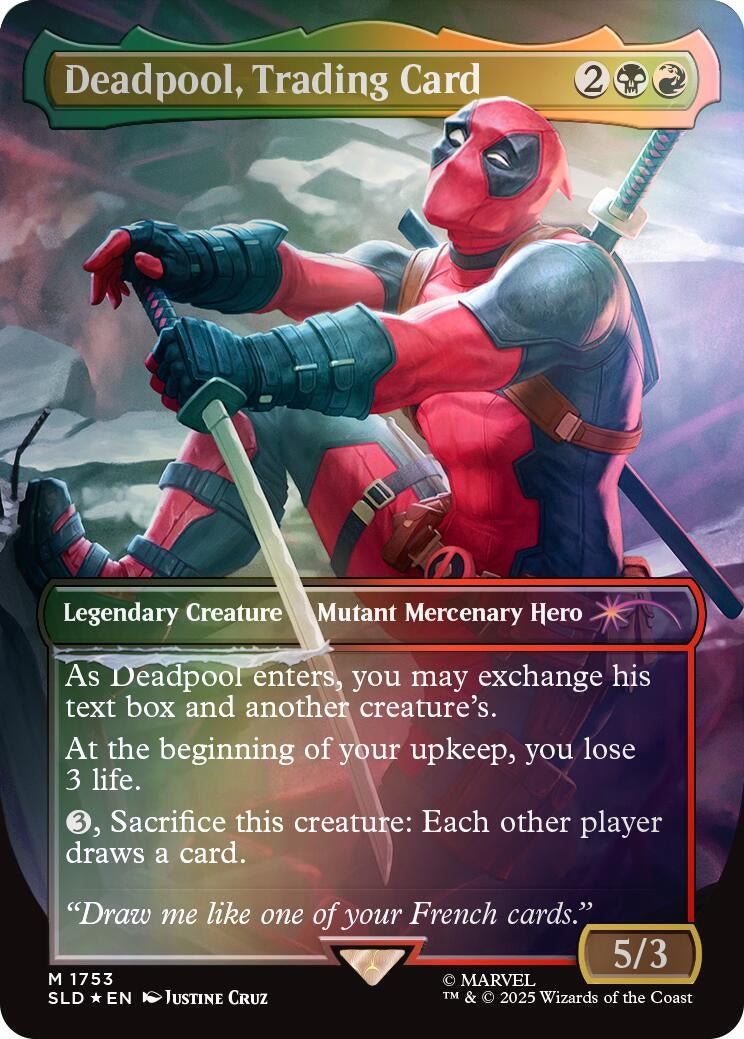 Image for Deadpool, Trading Card (Rainbow Foil) (1753) - Magic: The Gathering