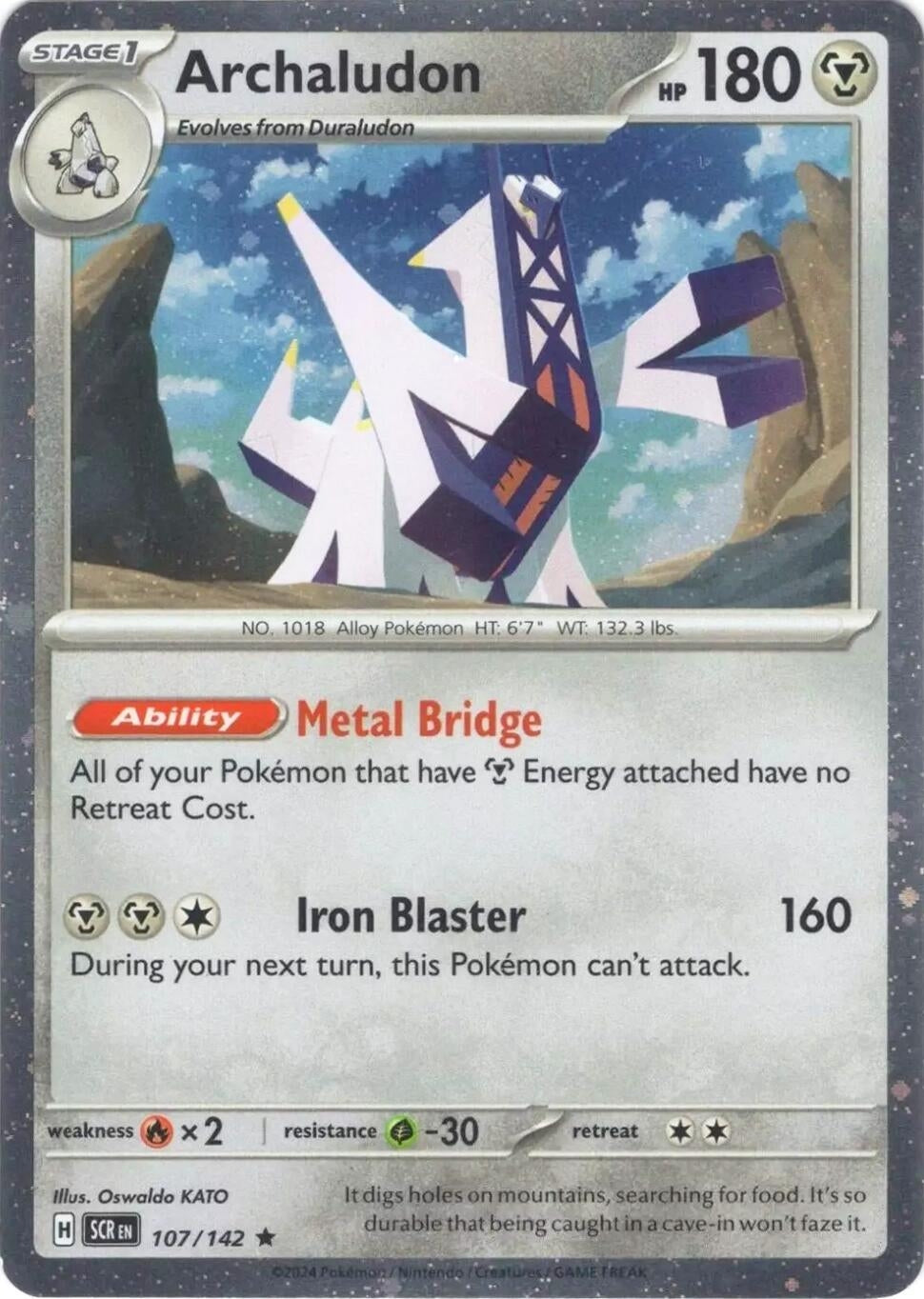 Image for Archaludon - 107/142 (Cosmos Holo) (107/142) (MCAP) - Pokemon