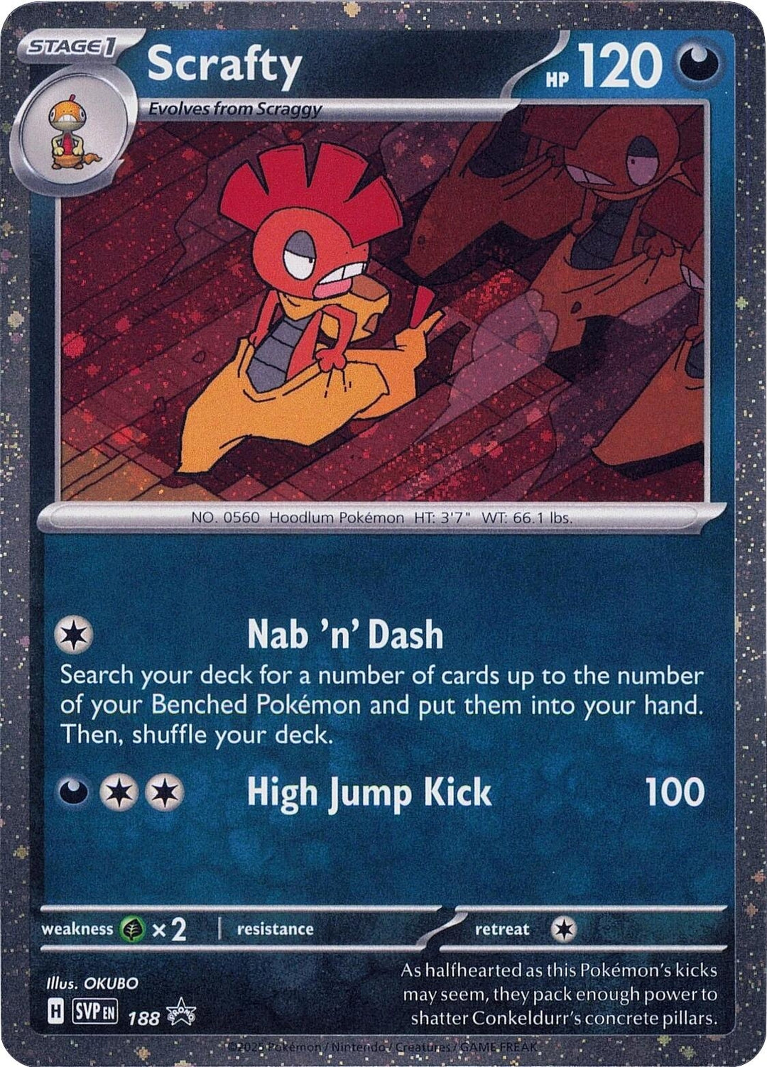 Image for Scrafty - 188 (Cosmos Holo) (188) (SVP) - Pokemon