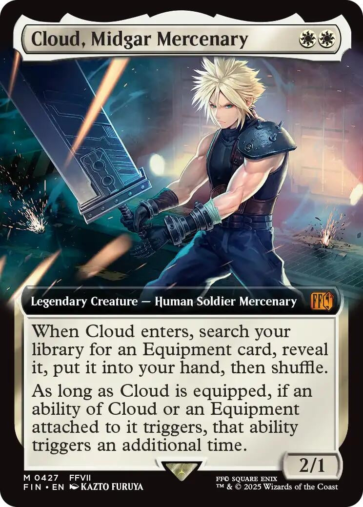 Image for Cloud, Midgar Mercenary (Extended Art) (427) - Magic: The Gathering