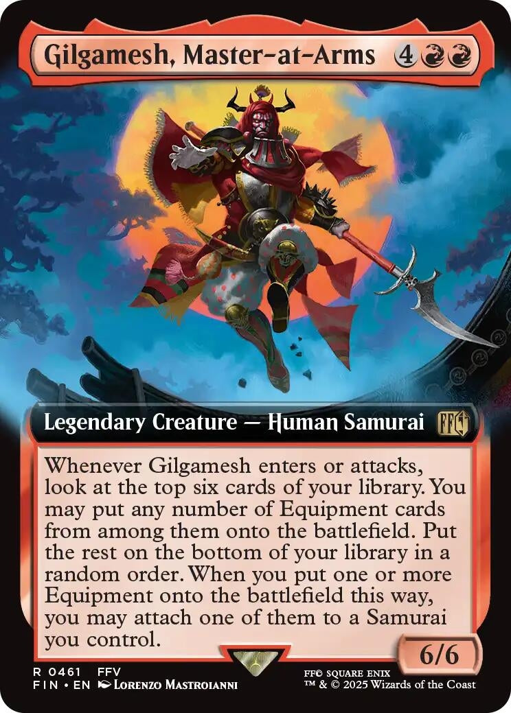 Image for Gilgamesh, Master-at-Arms (Extended Art) (461) - Magic: The Gathering