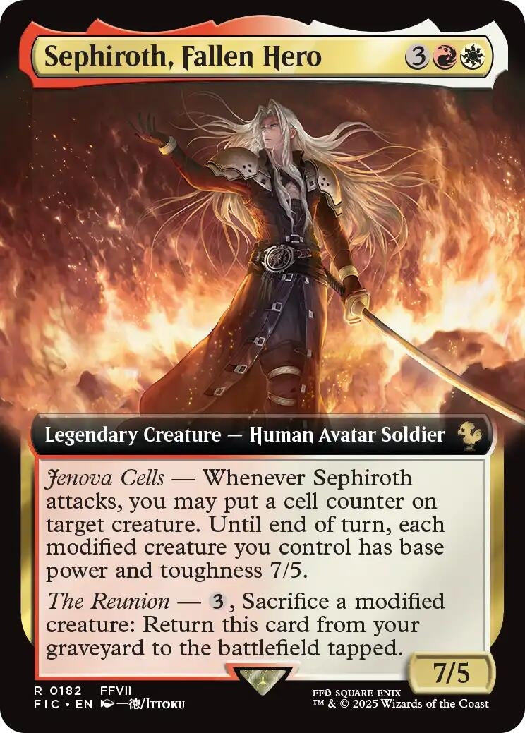 Image for Sephiroth, Fallen Hero (Extended Art) (182) (FIC) - Magic: The Gathering