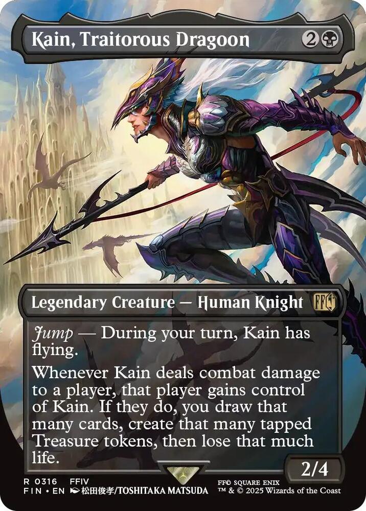 Image for Kain, Traitorous Dragoon (Borderless) (316) - Magic: The Gathering