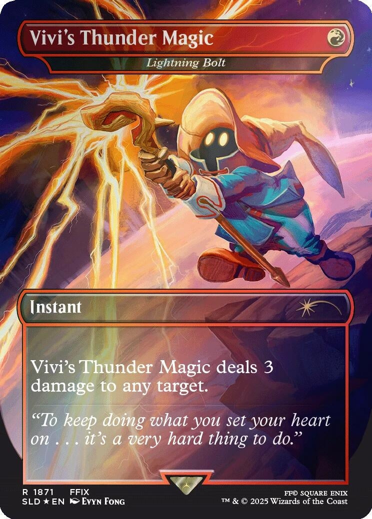 Image for Vivi's Thunder Magic - Lightning Bolt (Rainbow Foil) (1871) - Magic: The Gathering