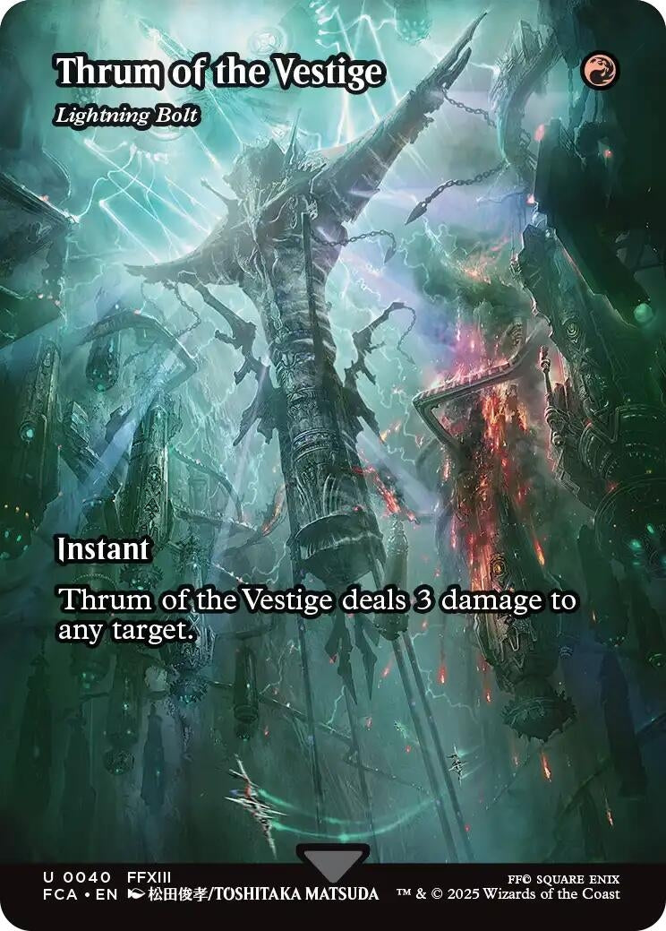 Image for Thrum of the Vestige - Lightning Bolt (Showcase) (40) - Magic: The Gathering