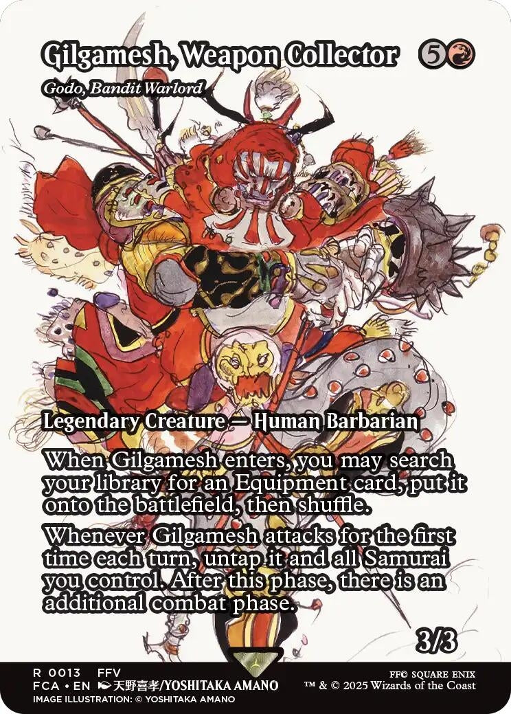 Image for Gilgamesh, Weapon Collector - Godo, Bandit Warlord (Showcase) (13) - Magic: The Gathering