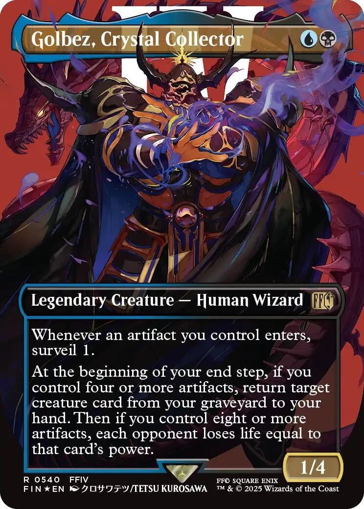 Image for Golbez, Crystal Collector (Borderless) (Surge Foil) (540) (FIN) - Magic: The Gathering