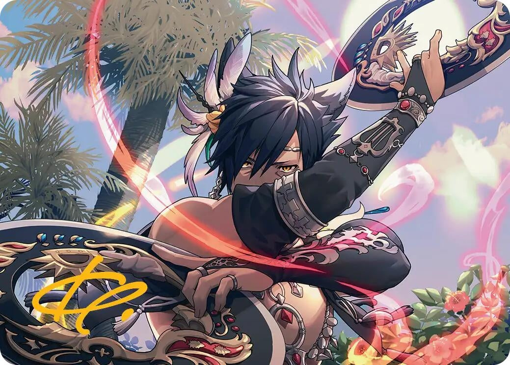 Image for Dancer's Chakrams Art Card (Gold-Stamped Signature) (24) - Magic: The Gathering