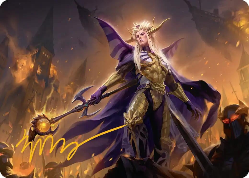 Image for The Emperor of Palamecia Art Card (Gold-Stamped Signature) (13) (ASFIN) - Magic: The Gathering