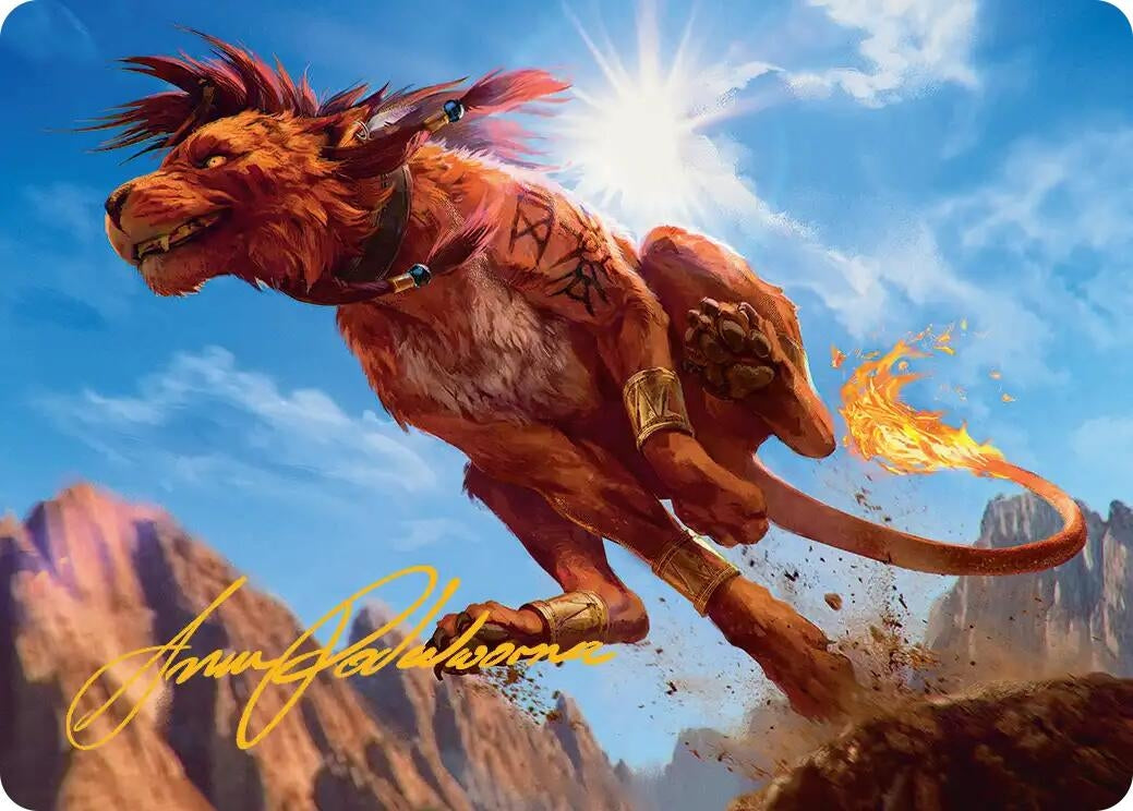 Image for Red XIII, Proud Warrior Art Card (Gold-Stamped Signature) (30) (ASFIN) - Magic: The Gathering