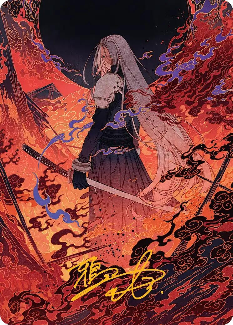 Image for Nibelheim Aflame Art Card (Gold-Stamped Signature) (35) (ASFIN) - Magic: The Gathering