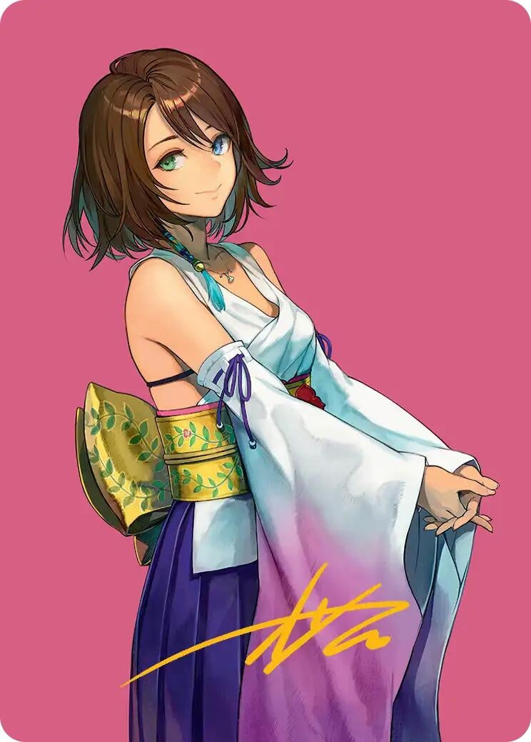 Image for Yuna, Hope of Spira Art Card (Gold-Stamped Signature) (48) (ASFIN) - Magic: The Gathering
