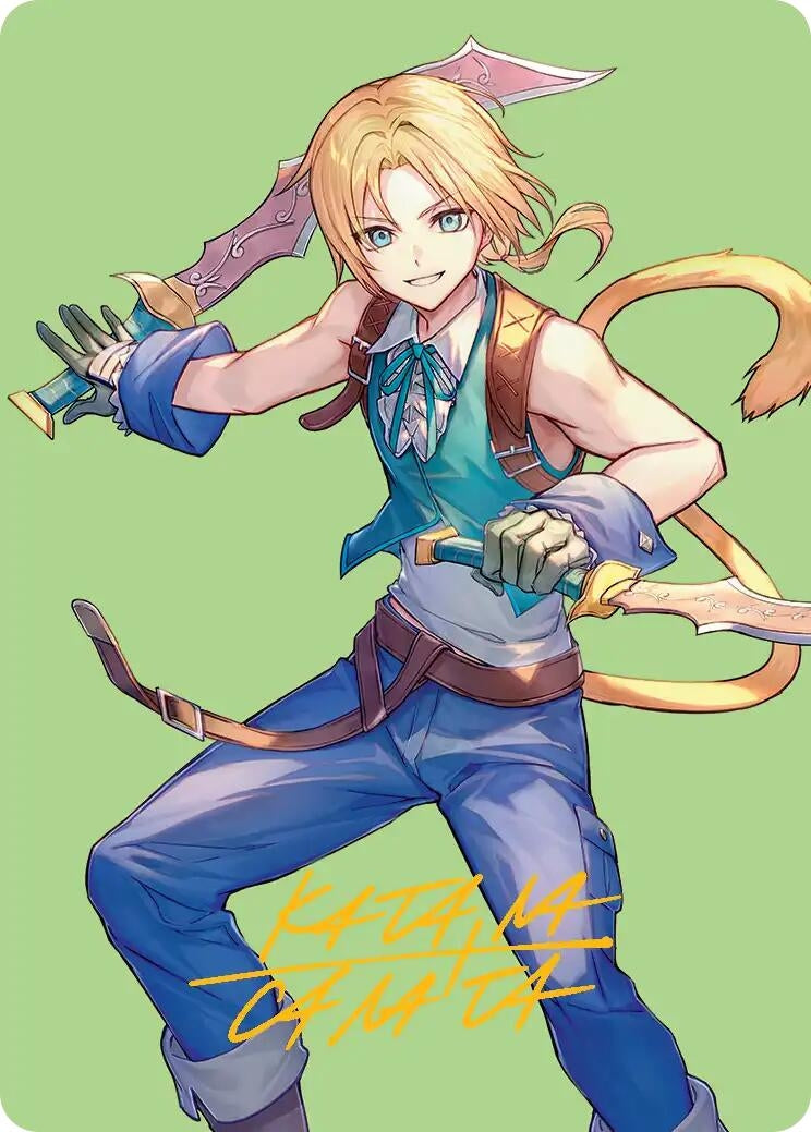 Image for Zidane, Tantalus Thief Art Card (Gold-Stamped Signature) (49) (ASFIN) - Magic: The Gathering