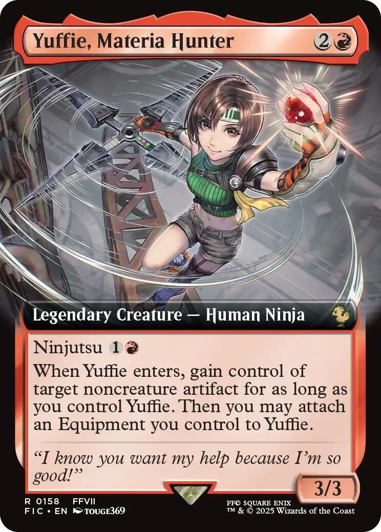Image for Yuffie, Materia Hunter (Extended Art) (158) - Magic: The Gathering