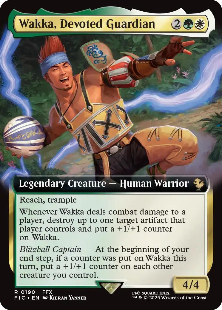 Image for Wakka, Devoted Guardian (Extended Art) (190) - Magic: The Gathering