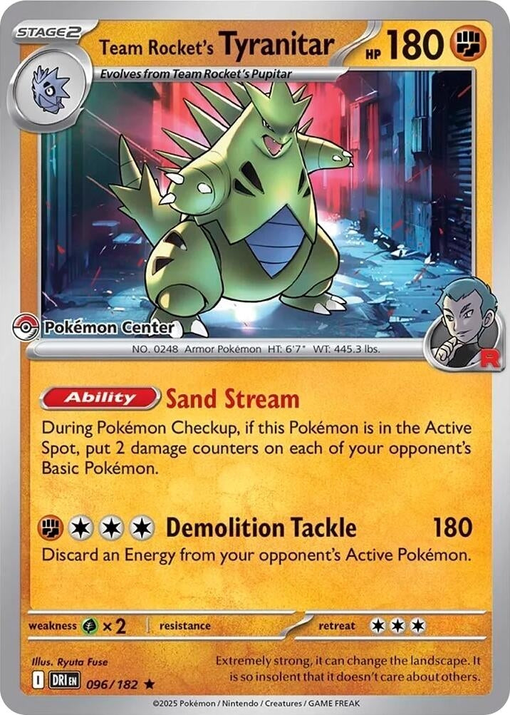 Image for Team Rocket's Tyranitar (Pokemon Center Exclusive) (096/182) (MCAP) - Pokemon