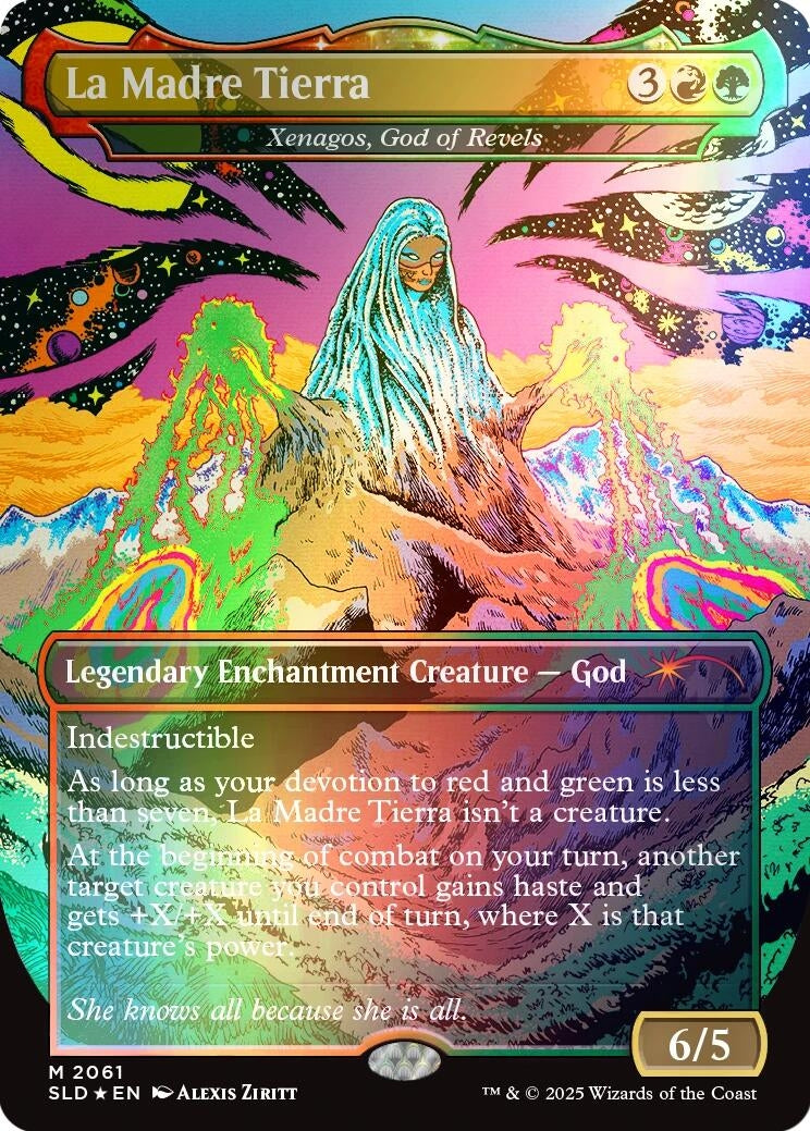 Image for La Madre Tierra - Xenagos, God of Revels (Rainbow Foil) (2061) - Magic: The Gathering