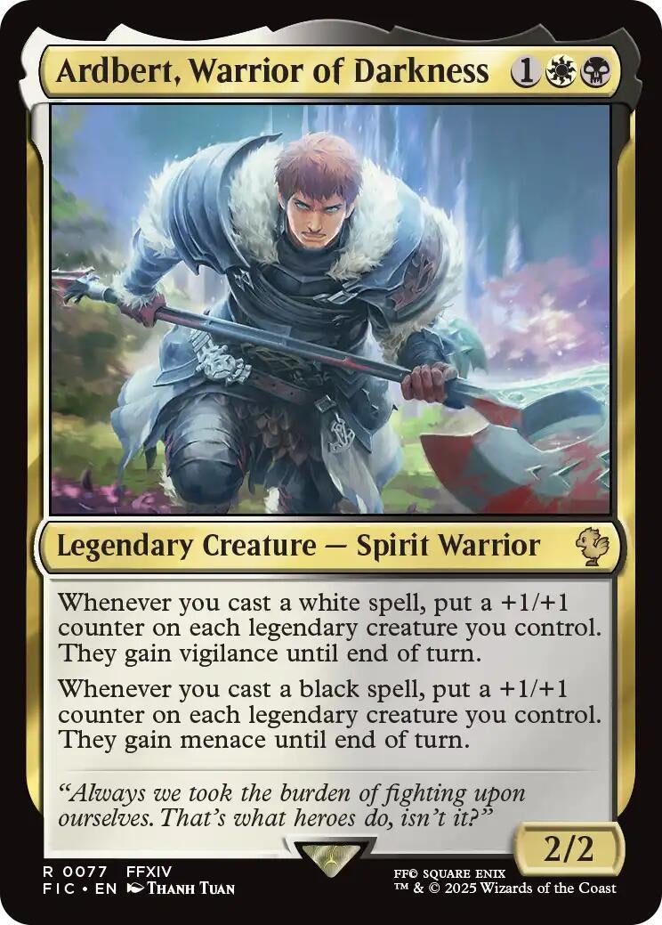 Image for Ardbert, Warrior of Darkness (Surge Foil) (77) (FIC) - Magic: The Gathering