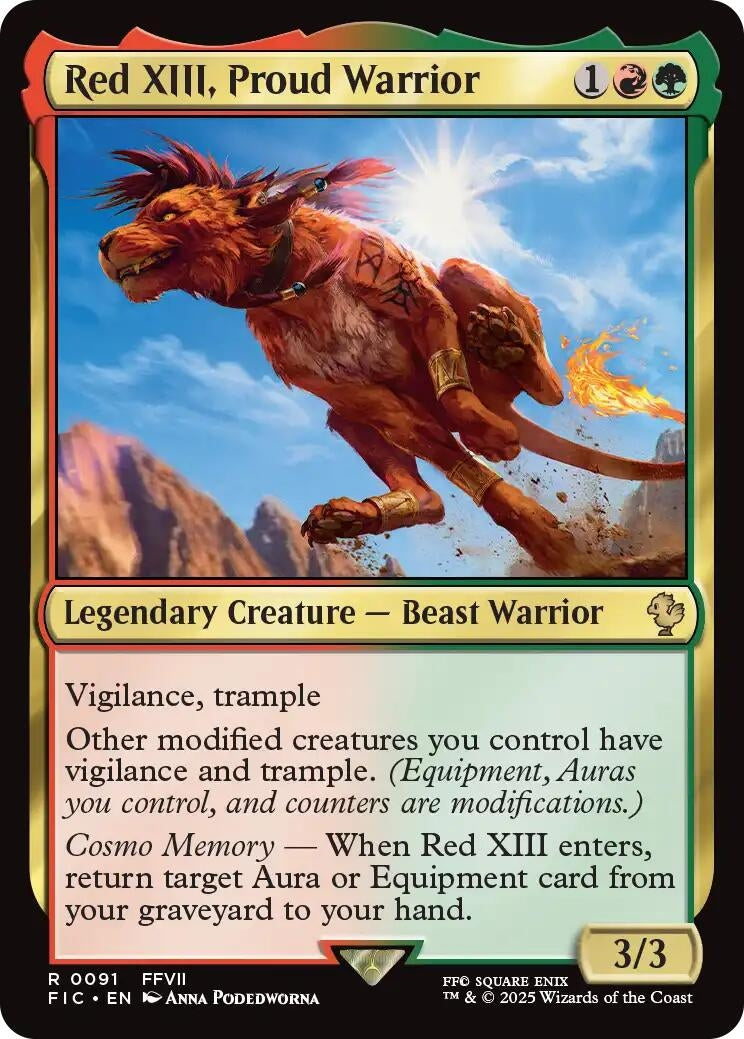 Image for Red XIII, Proud Warrior (Surge Foil) (91) - Magic: The Gathering