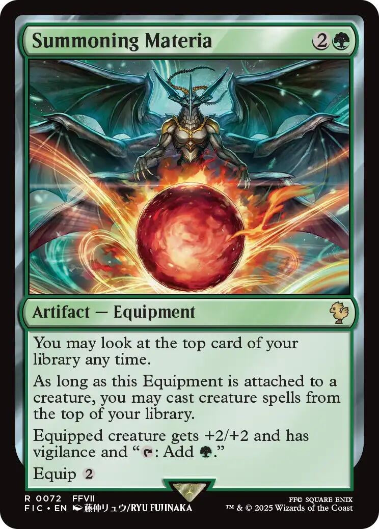 Image for Summoning Materia (Surge Foil) (72) (FIC) - Magic: The Gathering