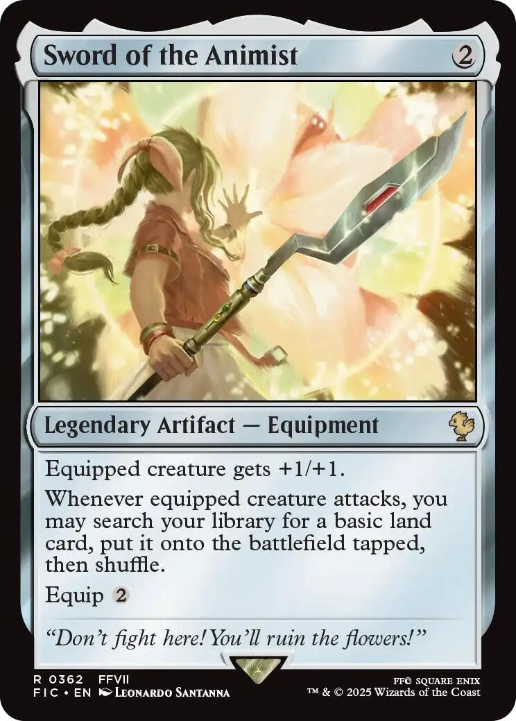 Image for Sword of the Animist (Surge Foil) (362) (FIC) - Magic: The Gathering