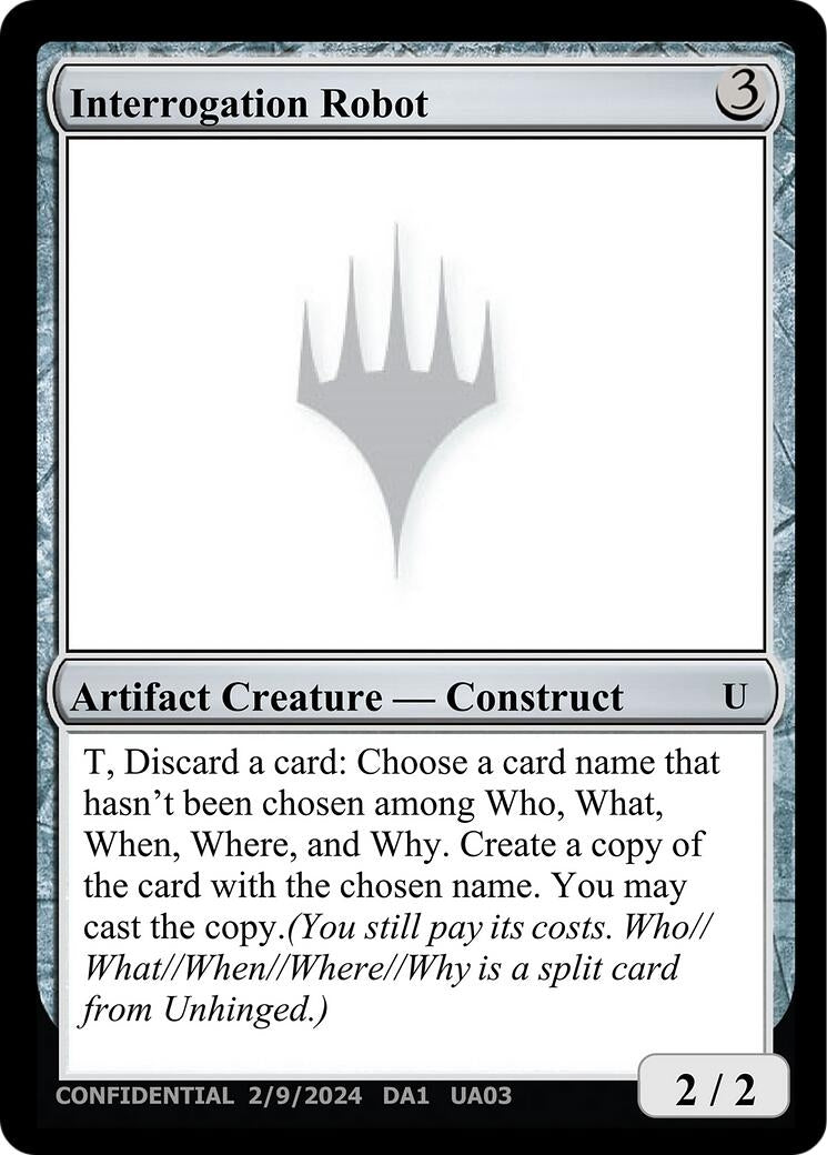 Image for Interrogation Robot (UNK) - Magic: The Gathering