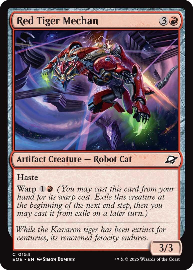 Image for Red Tiger Mechan (154) - Magic: The Gathering