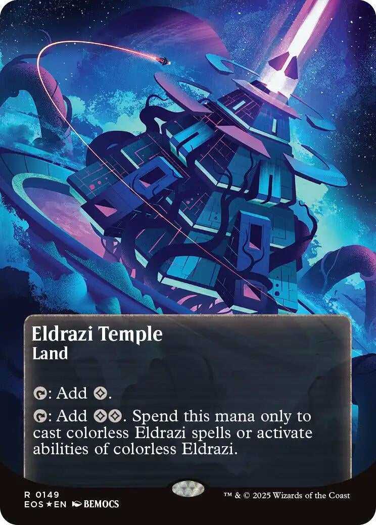 Image for Eldrazi Temple (0149) (Borderless) (Galaxy Foil) (149) - Magic: The Gathering
