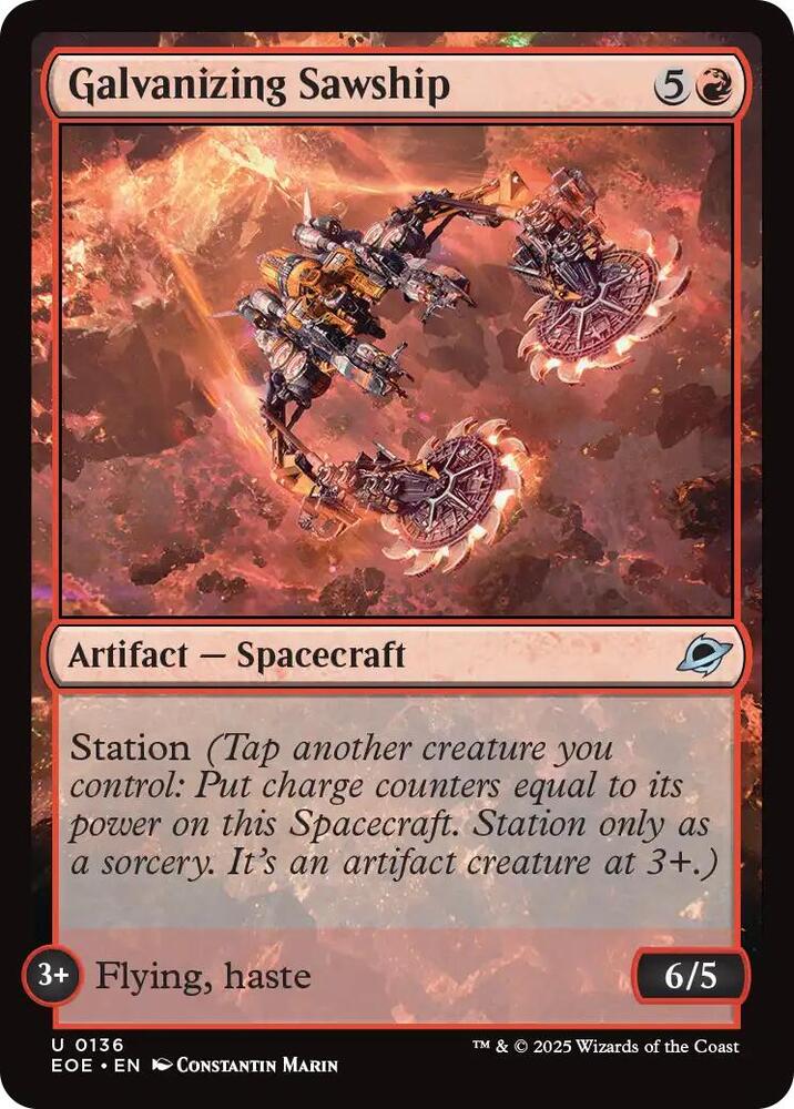 Image for Galvanizing Sawship (136) - Magic: The Gathering
