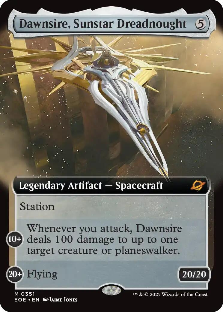 Image for Dawnsire, Sunstar Dreadnought (Extended Art) (351) - Magic: The Gathering