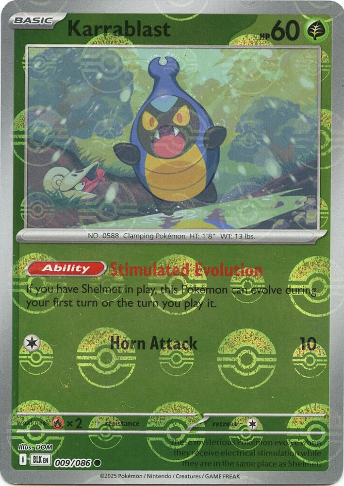 Karrablast (Poke Ball Pattern) (009/086) (BLK)