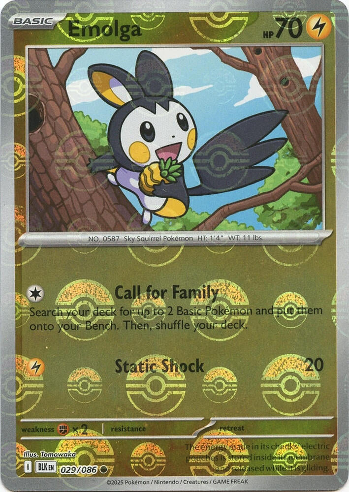 Emolga (Poke Ball Pattern) (029/086) (BLK)