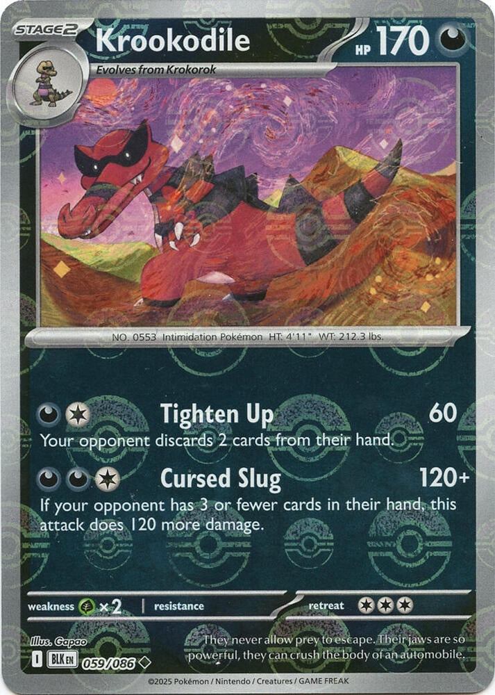 Krookodile (Poke Ball Pattern) (059/086) (BLK)