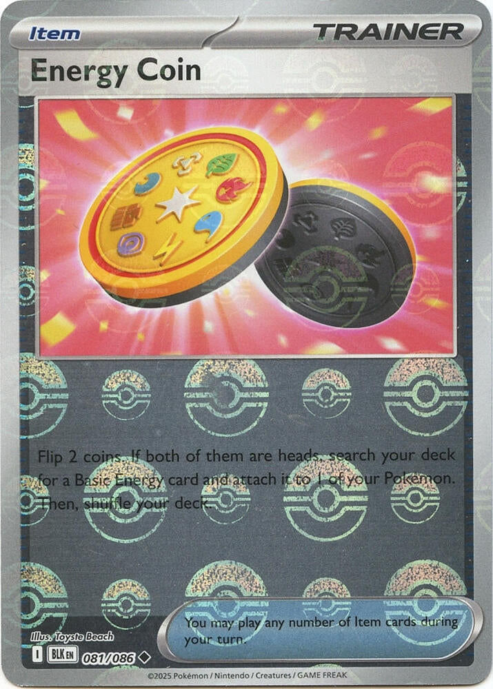 Energy Coin (Poke Ball Pattern) (081/086) (BLK)