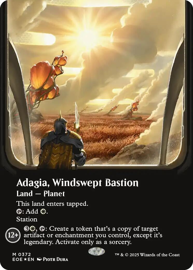 Image for Adagia, Windswept Bastion (Borderless) (Galaxy Foil) (372) (EOE) - Magic: The Gathering