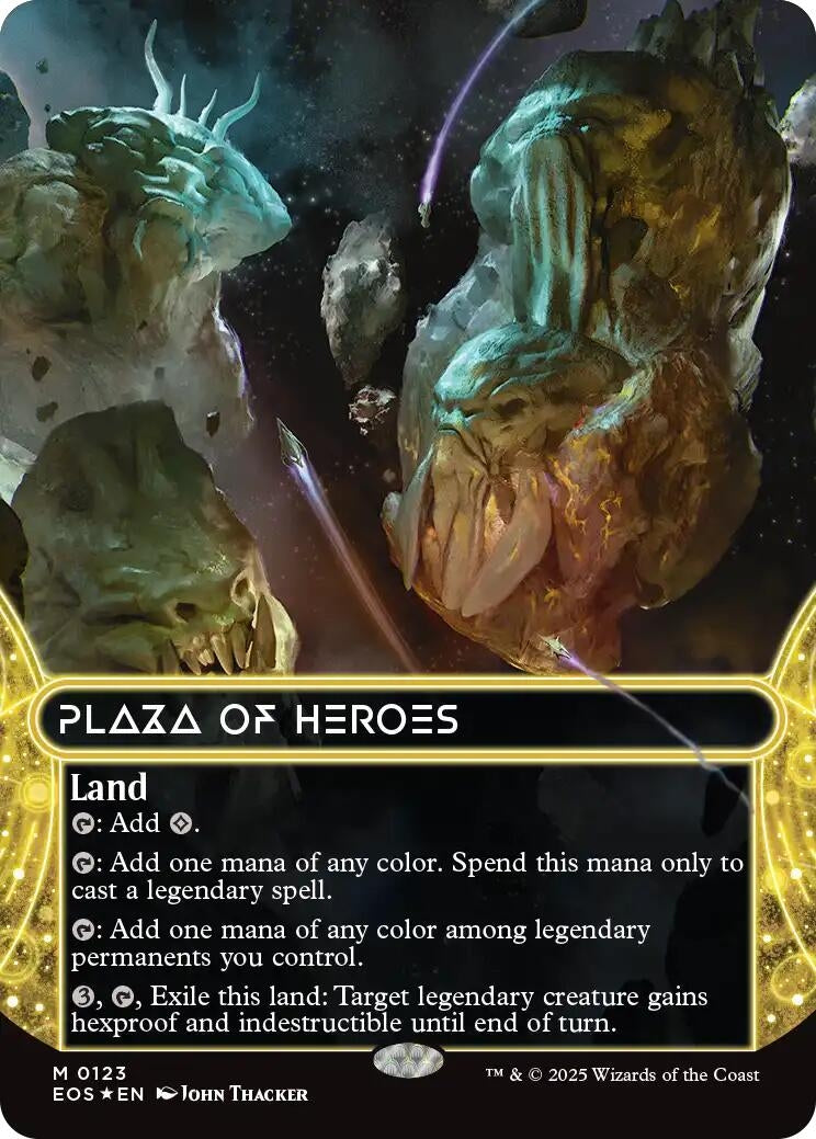 Image for Plaza of Heroes (0123) (Borderless) (Galaxy Foil) (123) - Magic: The Gathering