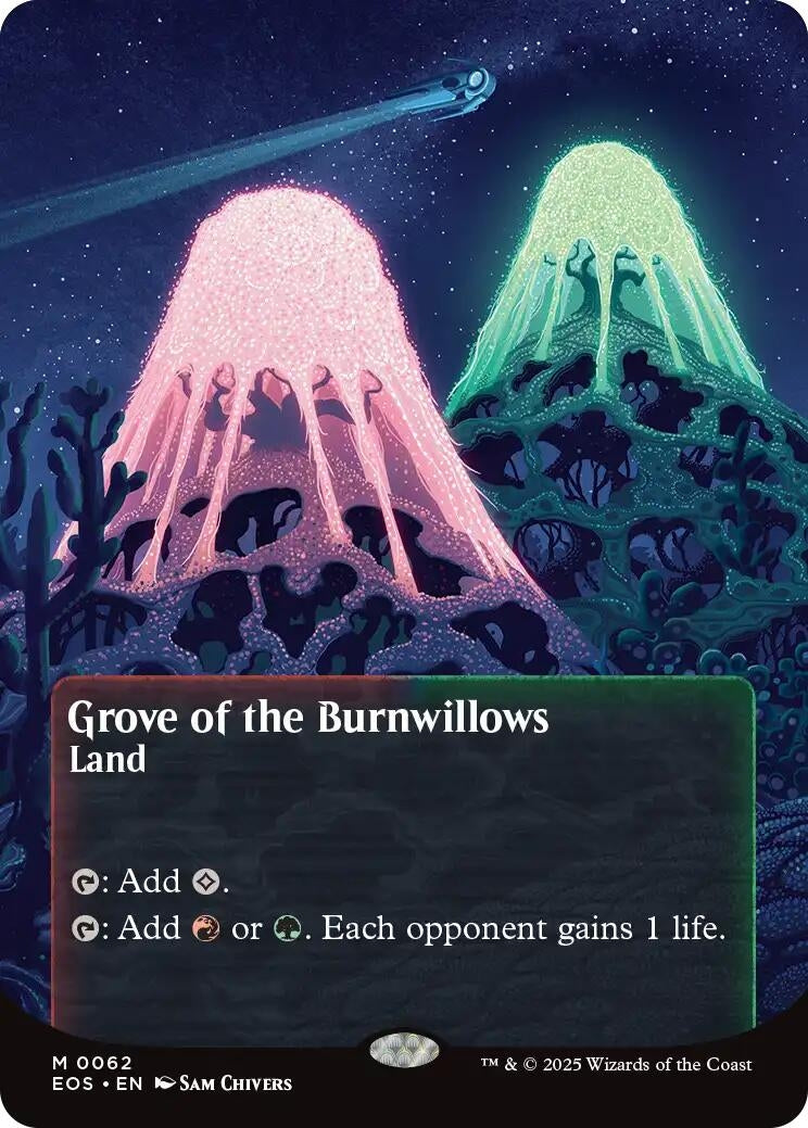 Image for Grove of the Burnwillows (0062) (Borderless) (62) - Magic: The Gathering