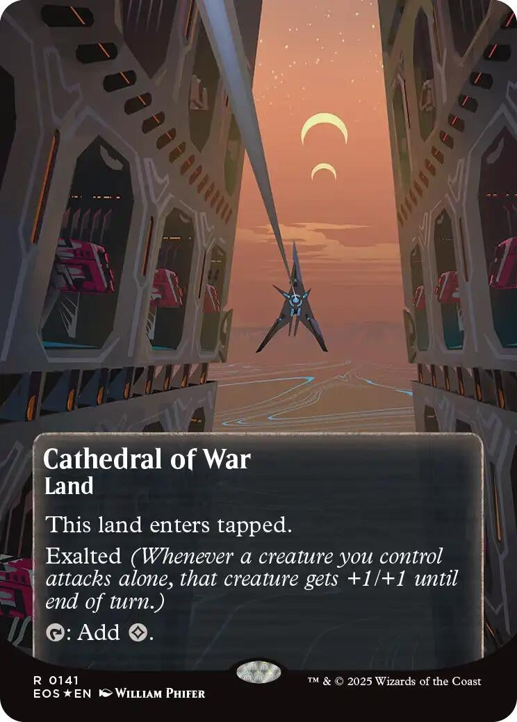 Image for Cathedral of War (0141) (Borderless) (Galaxy Foil) (141) - Magic: The Gathering