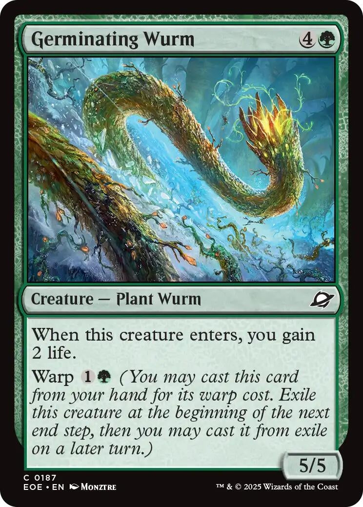 Image for Germinating Wurm (187) - Magic: The Gathering