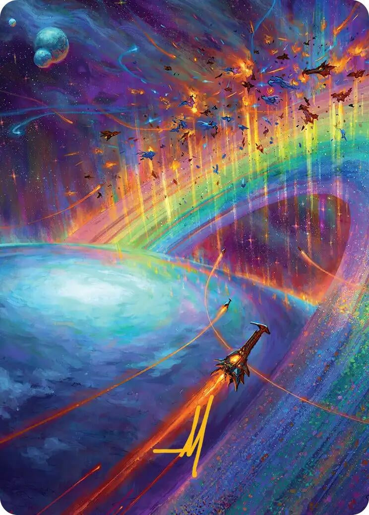 Image for Cascading Cataracts Art Card (43/54) (Gold-Stamped Signature) (43) (ASEOE) - Magic: The Gathering