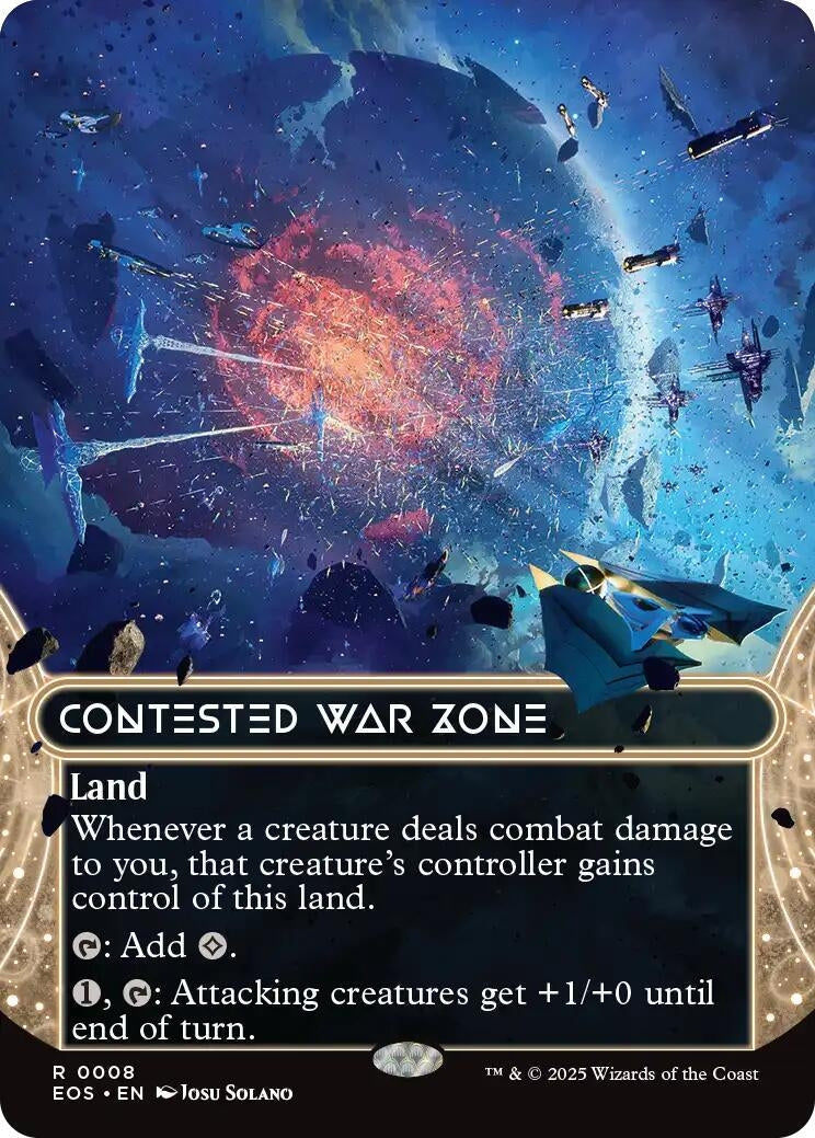 Image for Contested War Zone (0008) (Borderless) (8) - Magic: The Gathering