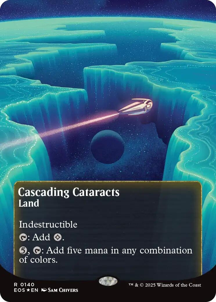 Image for Cascading Cataracts (0140) (Borderless) (Galaxy Foil) (140) - Magic: The Gathering
