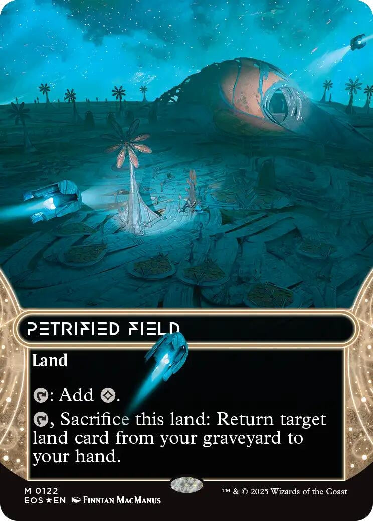 Image for Petrified Field (0122) (Borderless) (Galaxy Foil) (122) - Magic: The Gathering