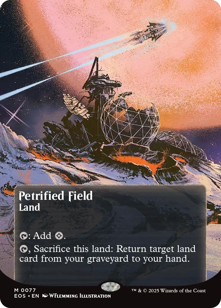 Image for Petrified Field (0077) (Borderless) (77) - Magic: The Gathering