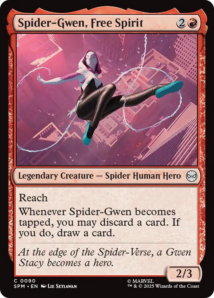 Image for Spider-Gwen, Free Spirit (90) - Magic: The Gathering