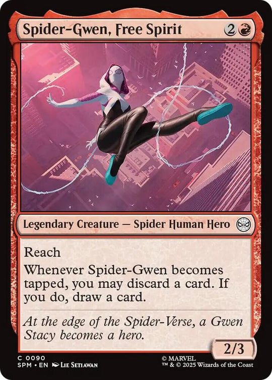 Image for Spider-Gwen, Free Spirit (90) - Magic: The Gathering
