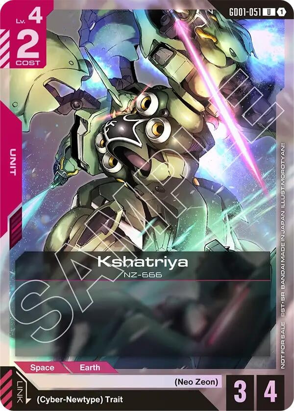 Image for Kshatriya (GD01-051) (Store Tournament Participant Pack 01) (GD01-051) (GCG-PR) - Gundam Card Game